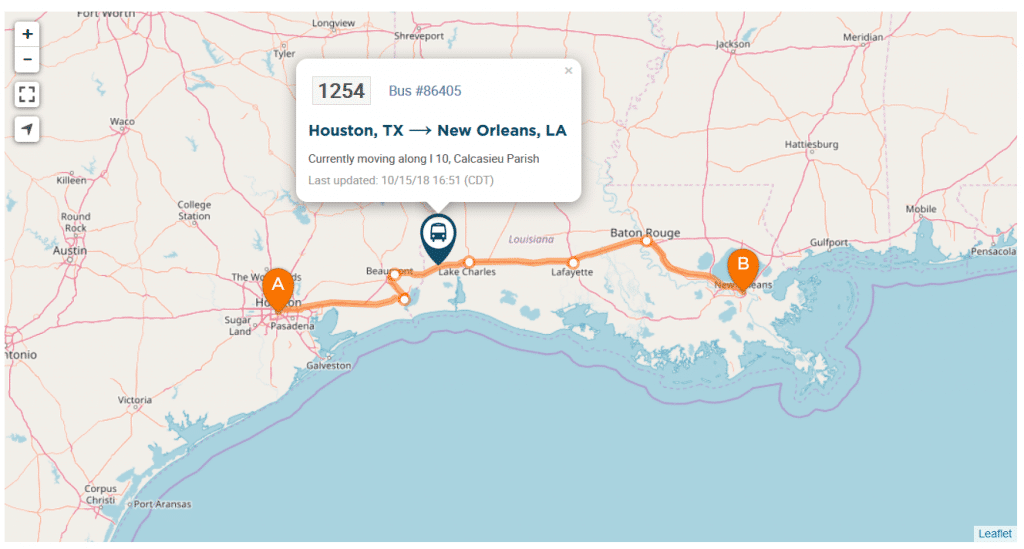 Grayhound bus tracker allows real time tracking lonestar tracking 
