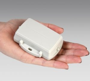 Yabby GPS Tracking Devce in palm of hand