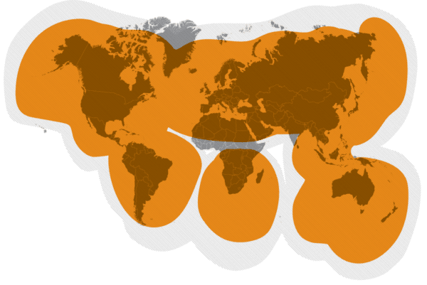 Satellite GPS Coverage Map