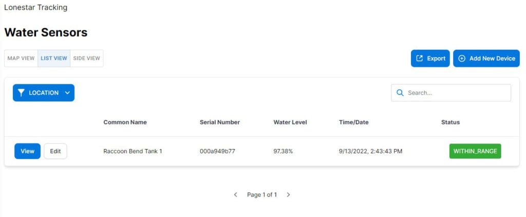 Water tank monitoring software